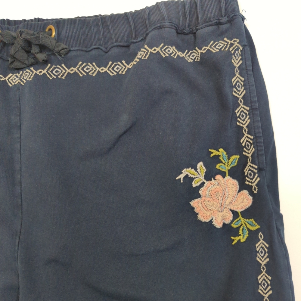 Embroidered Navy Women's Jogger Pants - Picture 7 of 10